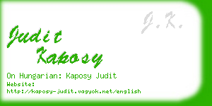 judit kaposy business card